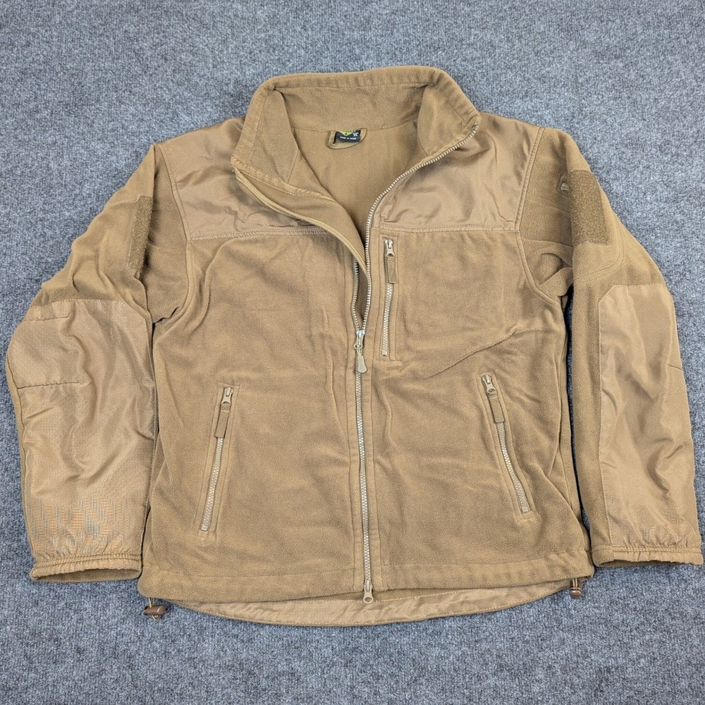 Condor Alpha Tactical Fleece Jacket Mens XL Coyote Tan Full Zip Utility Coat